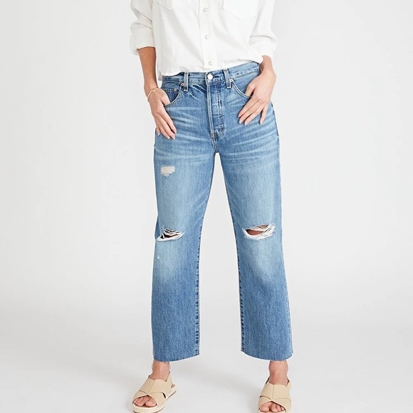Anthropologie Denim - Etica High Rise Tyler Boy Destroy Straight Jean